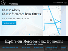 Tablet Screenshot of mercedes-benzottawa.ca